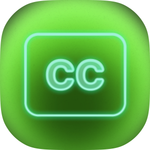 Live captions CC icon