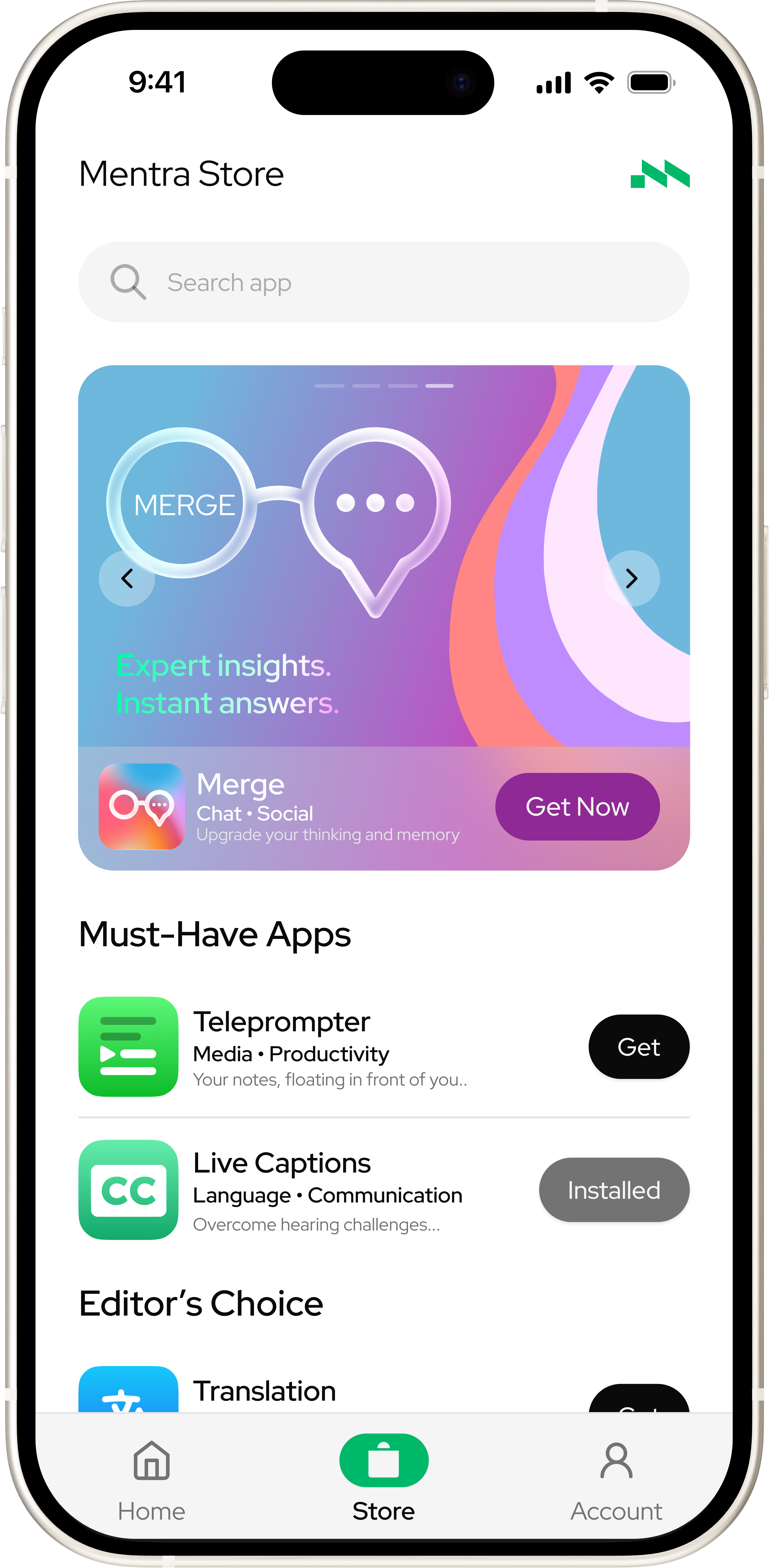 MentraOS智能眼镜应用商店
